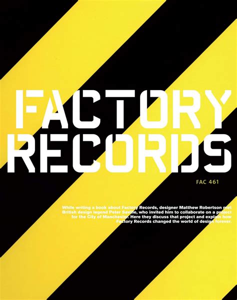 Factory records - Mar 20, 2010 · Factory Records began as a club in 1978, started by Tony Wilson and Alan Erasmus. They were joined by designer Peter Saville and Producer Martin Hannett to form Factory Records and released their first EP, A Factory Sampler , featuring acts that had played at their club, in 1979. 